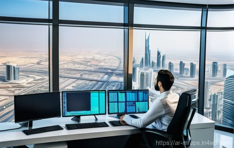부동산 사이클의 장단기 예측 기법 - **A Thriving Modern Arab Cityscape:**
    "A panoramic, high-resolution view of a vibrant, modern Ar...