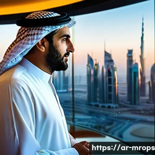 부동산 사이클의 통찰력  시장 예측의 중요성 - **Prompt:** A wise, middle-aged Arab man with a thoughtful expression, dressed in a smart casual tho...