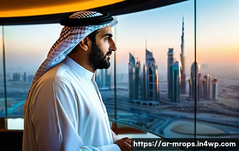 부동산 사이클의 통찰력  시장 예측의 중요성 - **Prompt:** A wise, middle-aged Arab man with a thoughtful expression, dressed in a smart casual tho...
